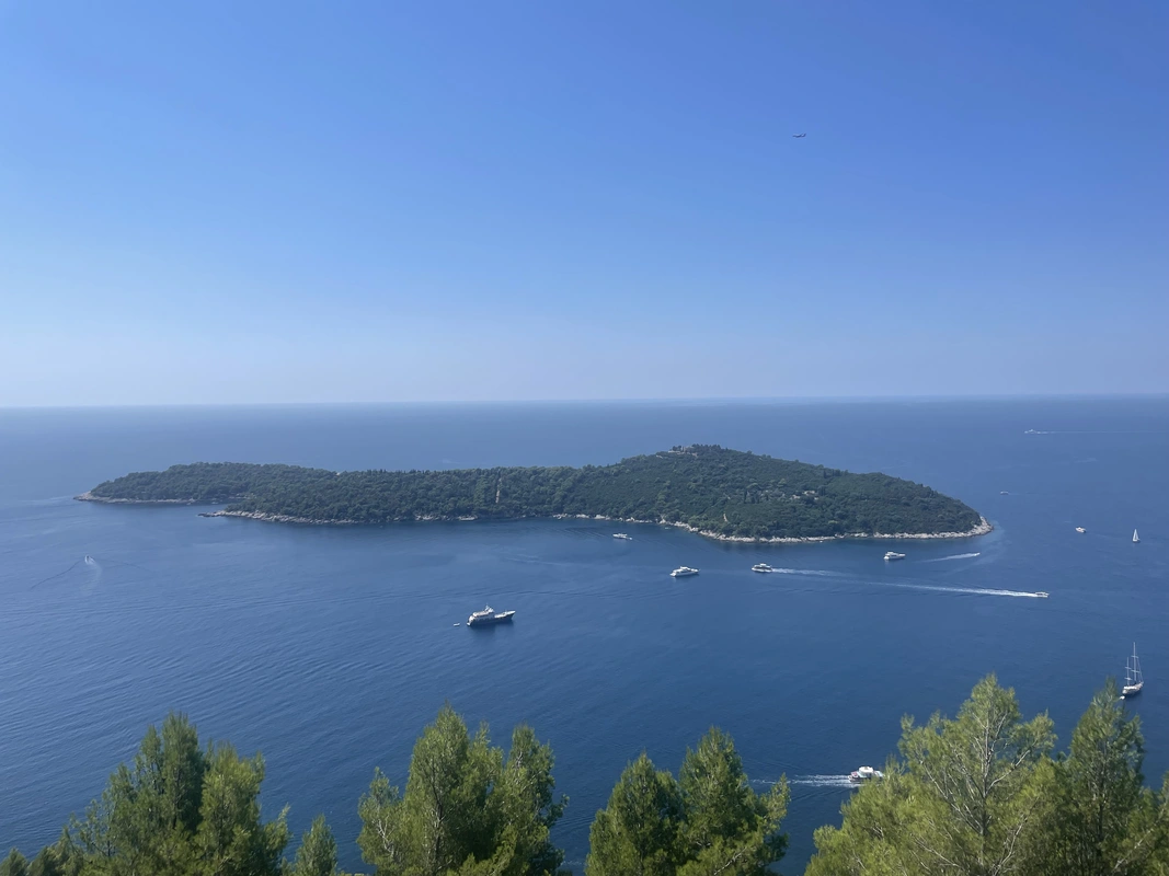 View of Lokrum island from Dubrovnik