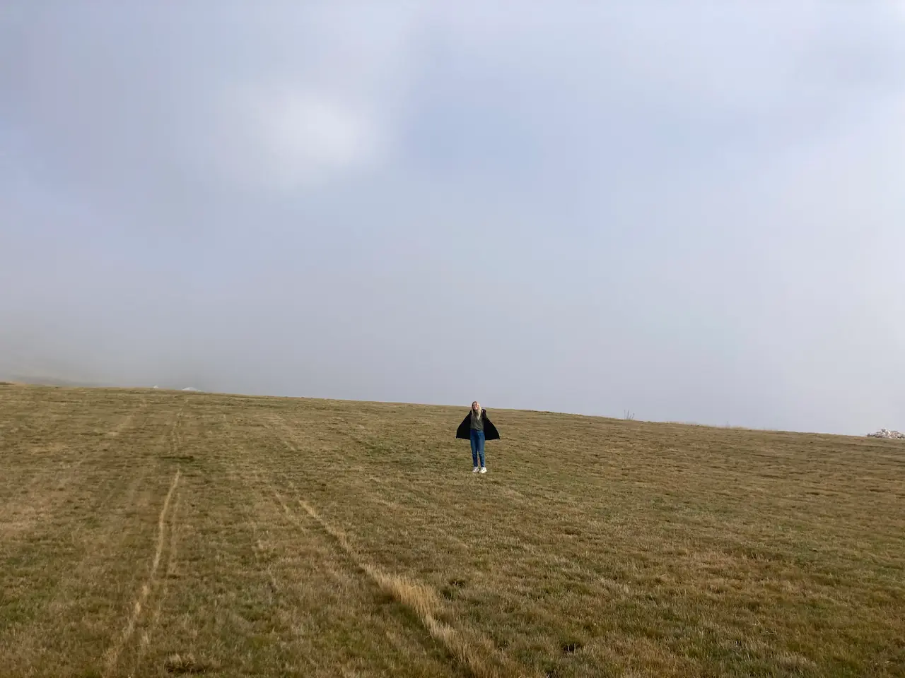 Sedlo Pass in the clouds in Durmitor